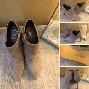 Vince Camuto Selsta Taupe Suede Booties